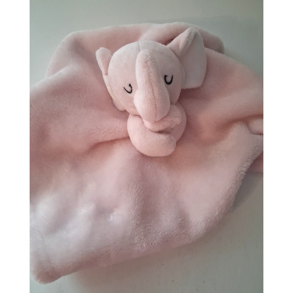 TAHARI Pink Elephant Plush Lovey Soft Baby Security Blanket 12" Nursery Decor